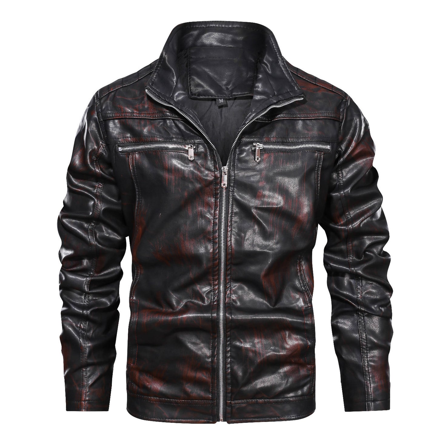 Sleekvibe leather jacket For Men - Red, S image