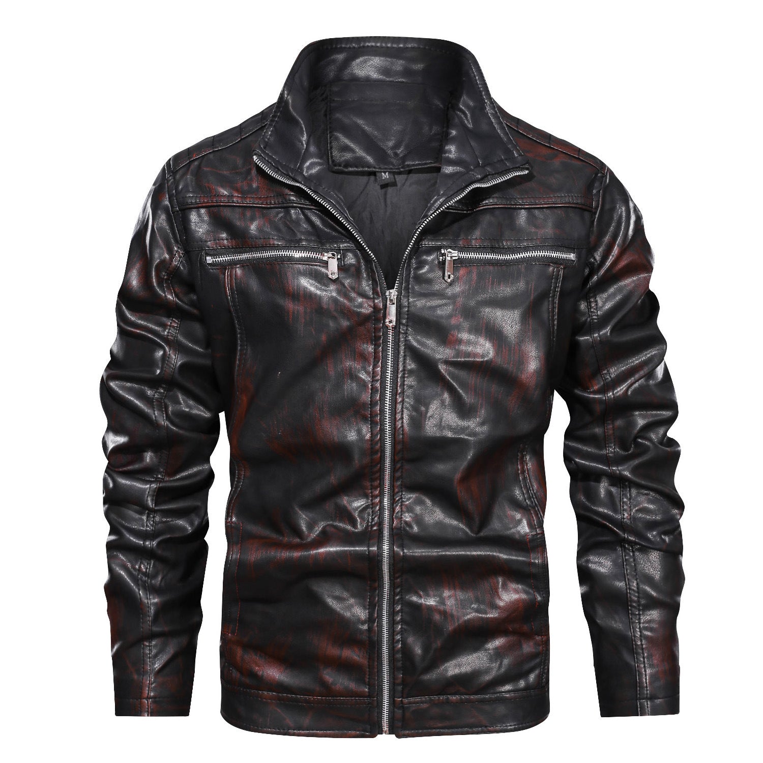 Sleekvibe leather jacket For Men - Red, S image
