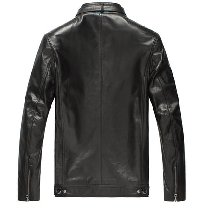 Sleekvibe Men's leather jacket image 2