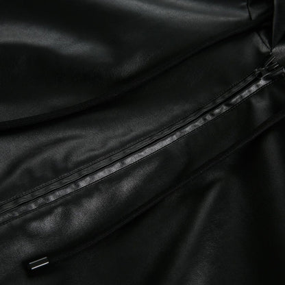 Men’s Hooded Leather Jacket