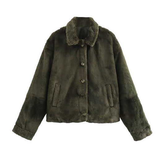 Winter Women's Clothing European And American Fashion Faux Fur Coat image 0