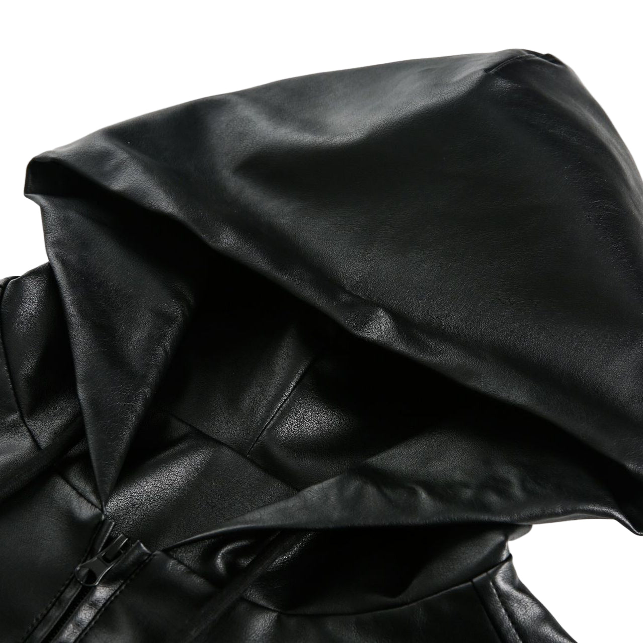 Men’s Hooded Leather Jacket